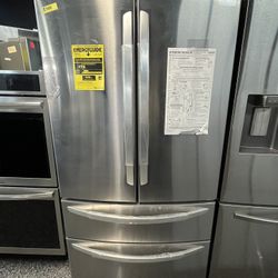 LG 4 Door Stainless Steel Refrigerator Internal Ice & water 
