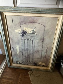 Beautiful Picture With Glass Frame 28”x36”