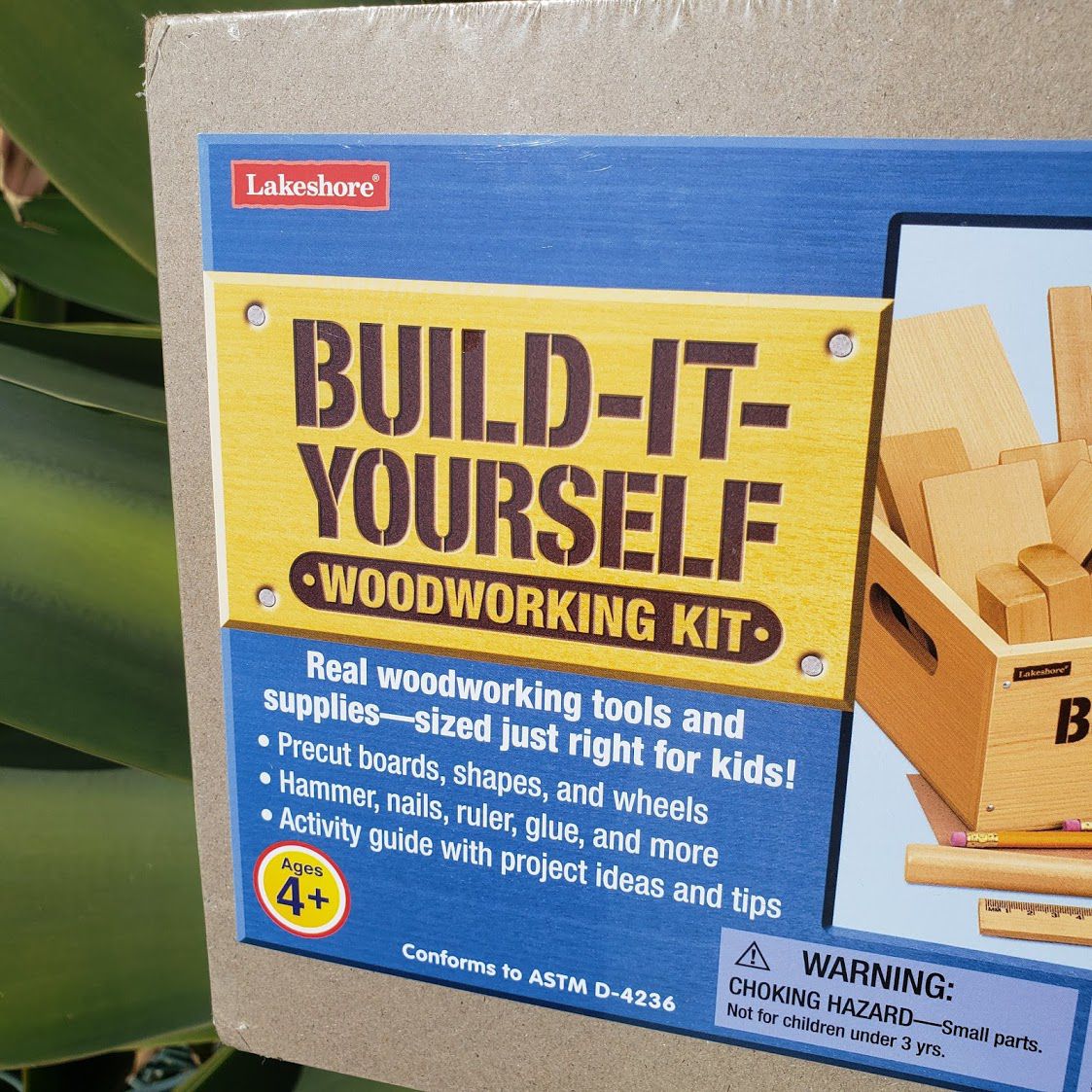 Build It Yourself Woodworking Kit for Kids 80 Pieces Lakeshore STEM