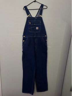 Carhartt navy blue overalls Size 34x32