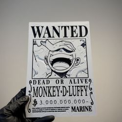 One Piece Wanted Posters Hueforged 3D Printed Set
