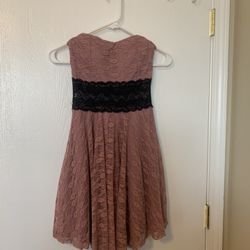 Mauve And Black Tube Top Dress