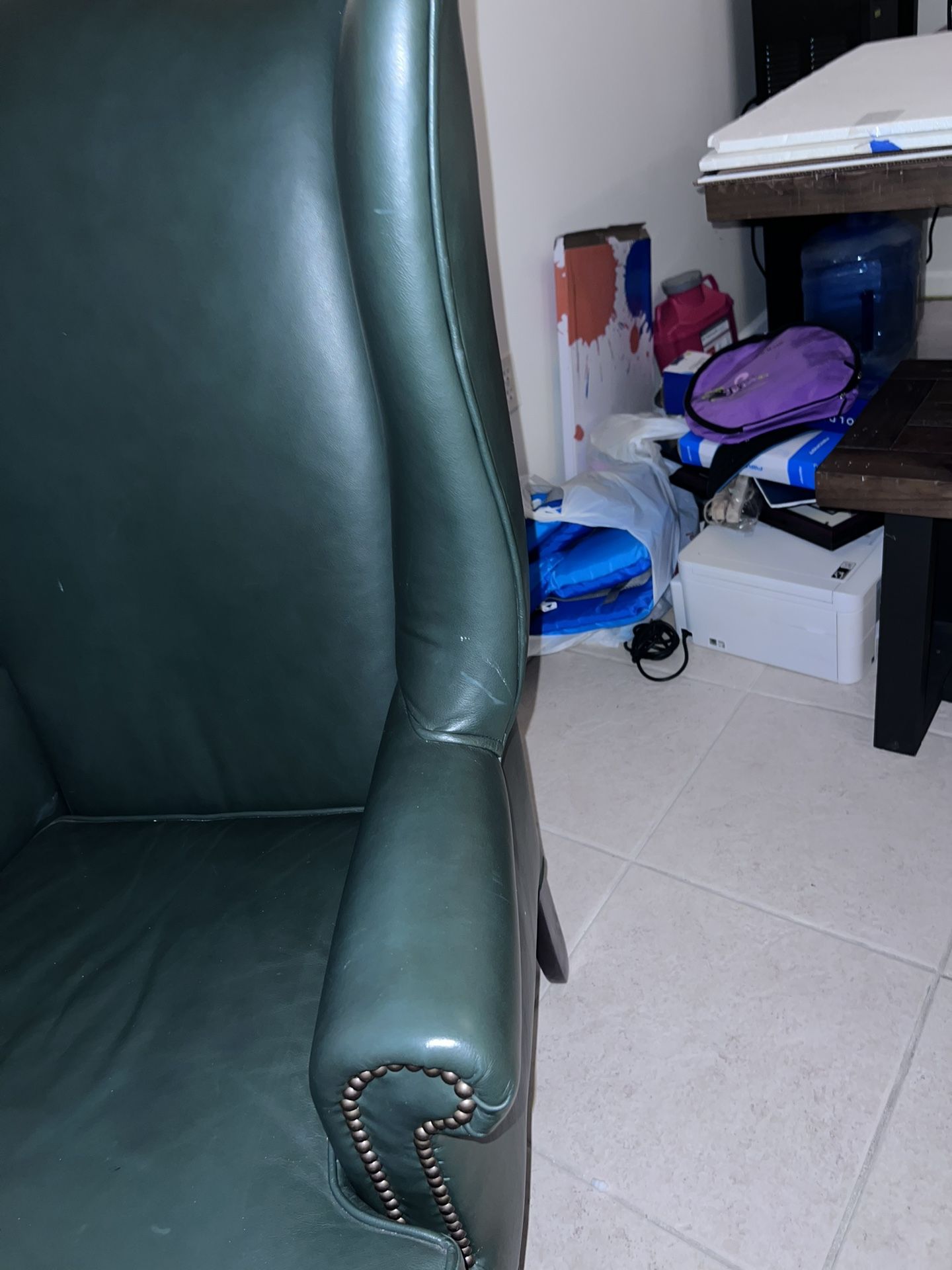 1960s Dark Green Wingbat Chair Read Description