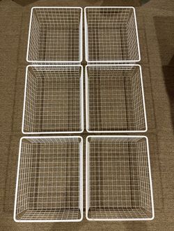Set of 8 elfa White Drawers / baskets ( Medium 6.75" )