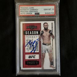 Khamzat Chimaev Autographed Card