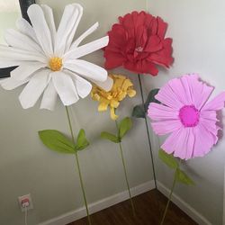 Crepe Flowers With Stem No Base $80