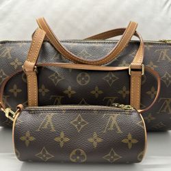 LV papillon Monogram 30 with pouch