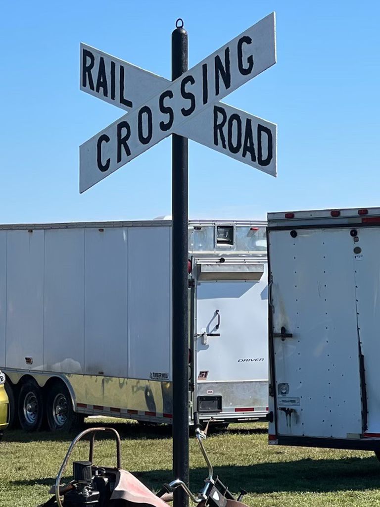 Vintage Railroad Crossing Sign 