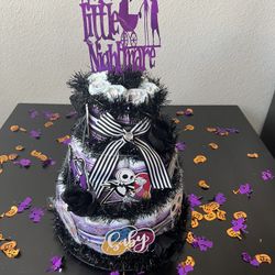 Welcome Little Nightmare Baby Diaper Cake 