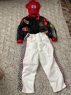 Kids Race Car Driver Costume By Dress up America Size small 4-6
