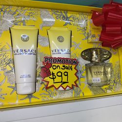 Versace yellow Diamond for woman gift set de perfume para mujer regalos para mujer 3 pcs 