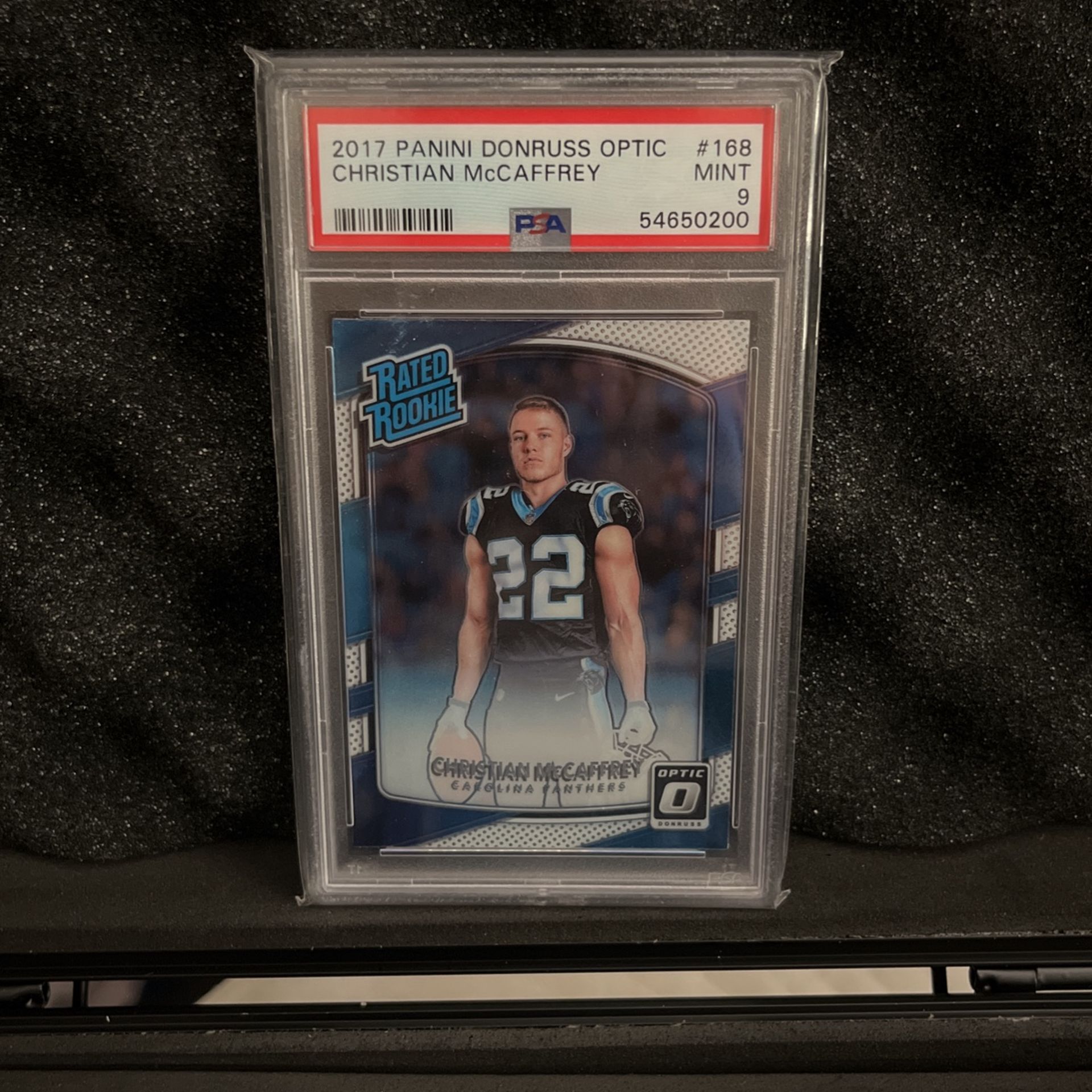 Christian McCaffrey Optic Rated Rookie Psa 9