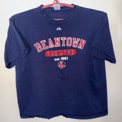 2006 Boston Red Sox Shirt Men's 2XL Blue Short Sleeve Tee Beantown Majestic MLB