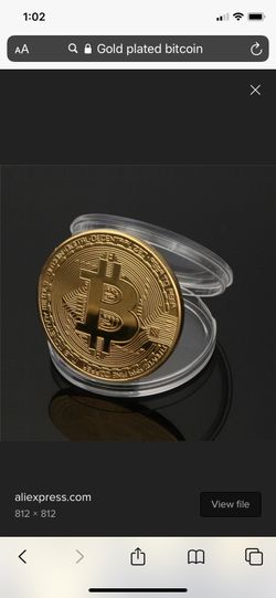 BITCOIN ! Gold Plated FREE SHIPPING !