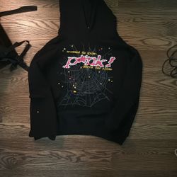 Black V1 Sp5der Hoodie Size Medium
