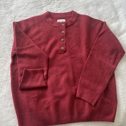 Abercrombie & Fitch henley sweater size-M 