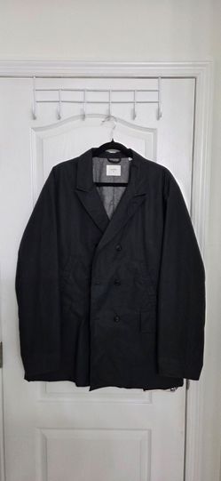 Billy Reid Waxed James Bond Peacoat Navy XL