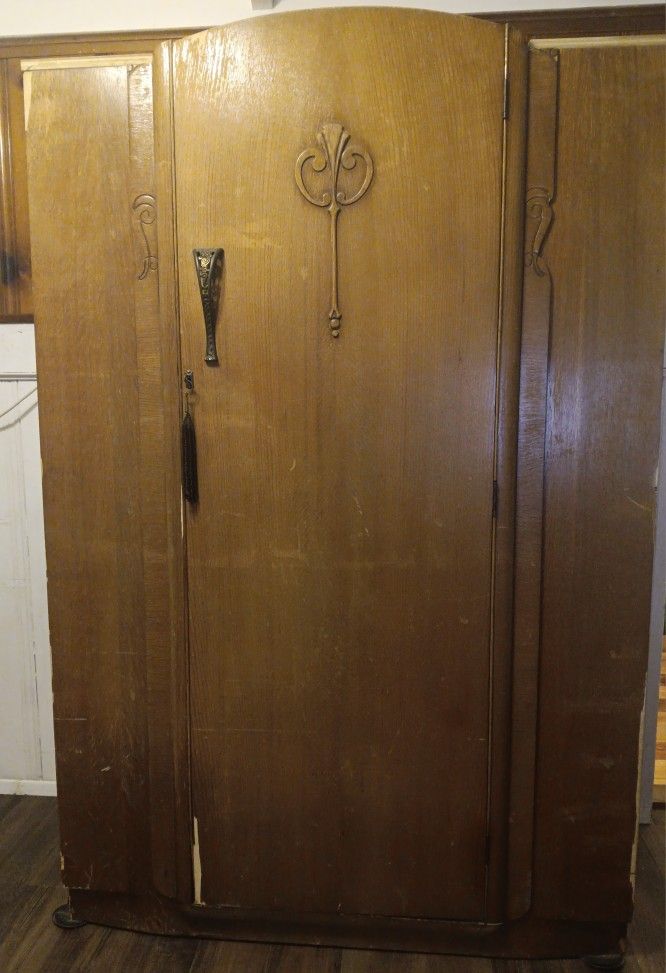 Vintage Art Deco Style Armoire