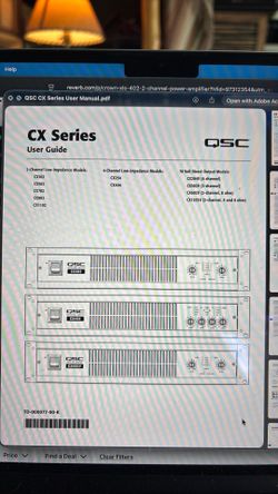 QSC CX404 Power Amp