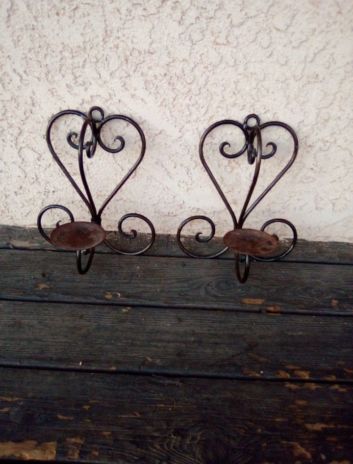 Wrought Iron Hanging Candle holders -$20 FOR BOTH
