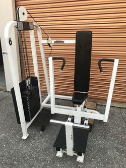 Life Fitness Commercial Pro 1 Vertical Chest Press w/ Pre Stretch Foot Bar