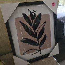 NEW Modern Botanical Wall Art – Framed Print (10.75” x 12.75”)