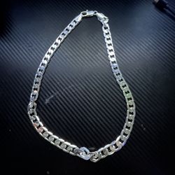 Solid 925 Sterling Silver Curb Chain – 24” 8mm Heavy