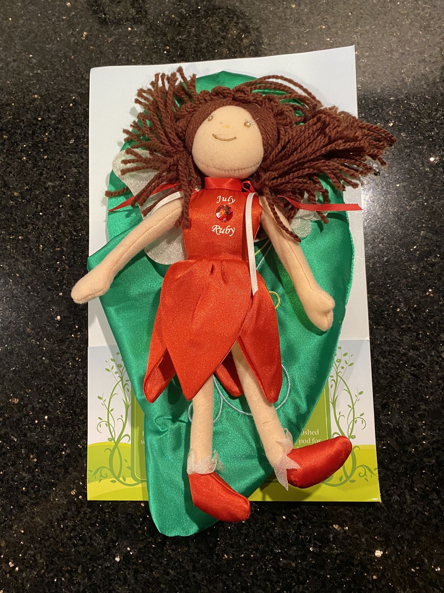 FAO Schwarz Birthstone Fairies Collection Ruby July Plush Doll