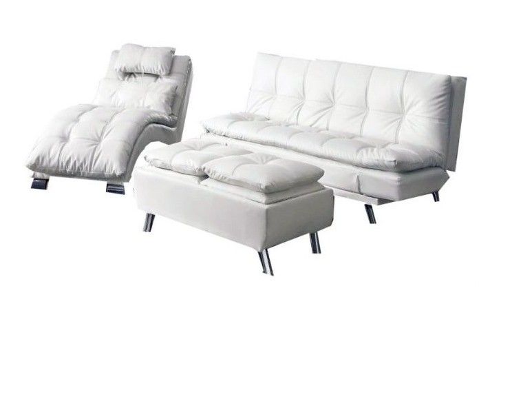 3pcs LIVING ROOM SET WHITE