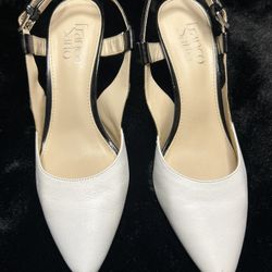Franco Sarto Black And White Heels
