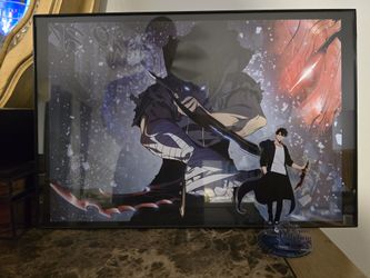 Solo Leveling Cuadro Y Su Figura 11x17 Animé 