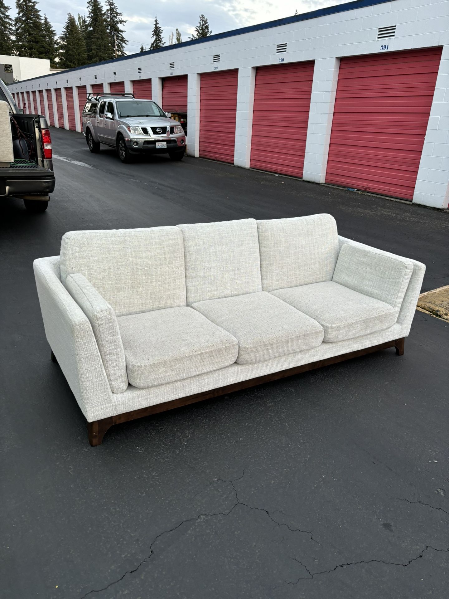 Light Gray 3 Seat Couch FREE DELIVERY for Sale in Redmond, WA OfferUp