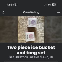 Two Piece Ice Bucket Set