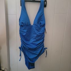 Ruched Plunge One-Piece Swimsuit