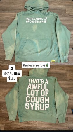 Washed Green Dye Hoodie Brand New XL