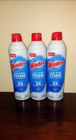 Windex Fast Shine Foam,  streak-free Shine $3 Each