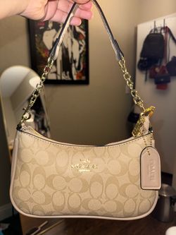 Coach Signature Shoulder Bag with Chain Strap