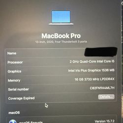 MacBook Pro 13inch 2020