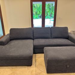 Pottery Barn Big Sur Sectional + Storage Ottoman **$2,150 or Best Offer**