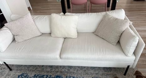 Sofa 81” White Upholstered
