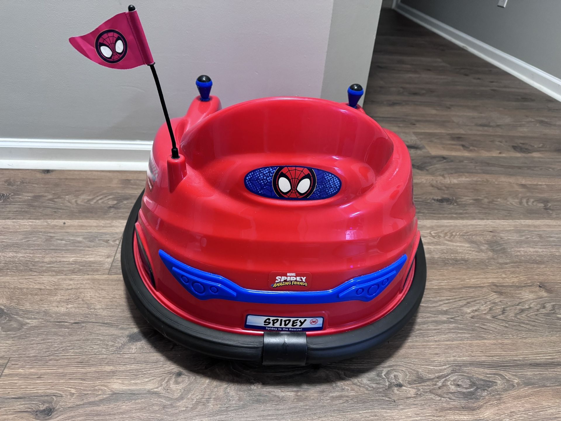 The Marvel Spidey 6V Bumper Car Ride on Toy Bumper Car With Charger
