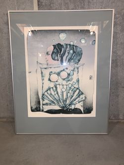 Framed Stone Lithograph - Vladimir Suchanek