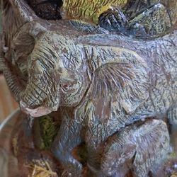 Handcrafted Carved Elephant Candle