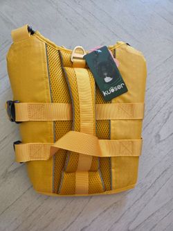 Kuoser Dog Life Jacket, High Flotation Reflective Dog Life Vest, Yellow, M