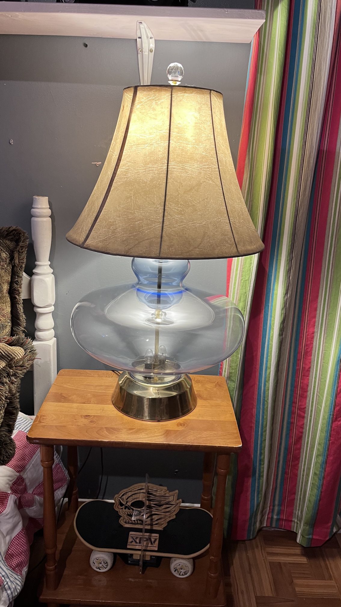 Vintage Glass Globe Lamp 