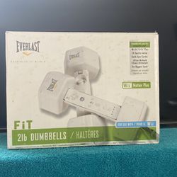 WII workout dumbbells 2 lbs remotes not included