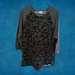 LulaRoe Hudson Geometric Pattern Long Sleeve