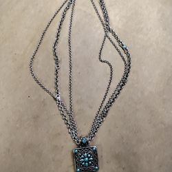 Vintage Brighton Carnival Multi-Strand Necklace 16" Long With 1" Square Pendant $40 Or Best Offer 