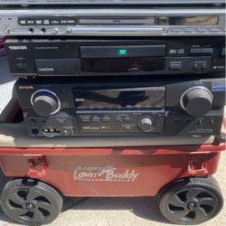3 DVD Players And 1 Receiver 