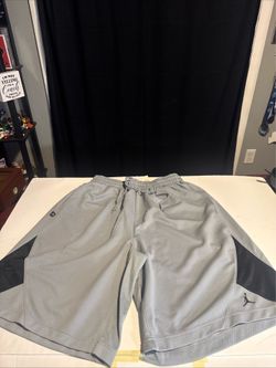 Nike Air Jordan Signature Athletic Basketball Shorts 2 XL Color Gray & Black